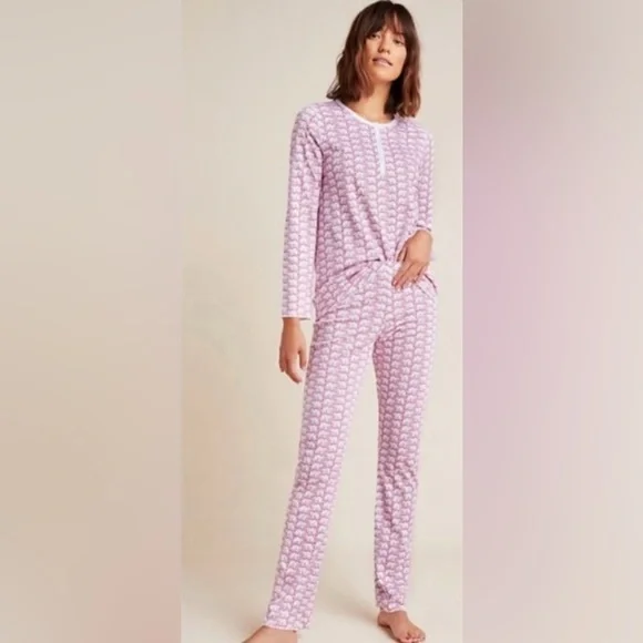 Roller Rabbit Pink Hathi Elephant Pajamas - Picture 3 of 16